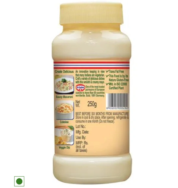 Dr Oetker Funfoods Veg Mayonnaise Original 250gm