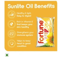 Fortune Sunlite Refined Sunflower Oil 1ltr