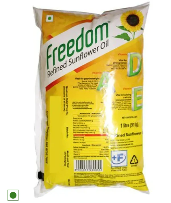 Freedom Refined Sunflower Oil - 1ltr