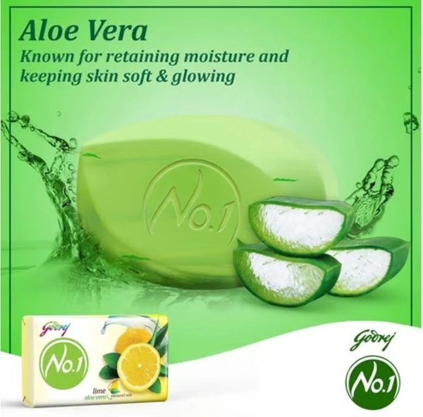 Godrej No.1 Lime Aloe vera natural Oils-Buy 3 Get 1 Free-600gm(4U * 150gm)