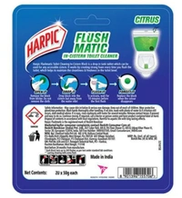Harpic Flush Matic In-Cistern Toilet Cleaner Citrus 2x50gm