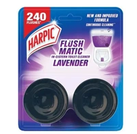 Harpic Flush Matic In-Cistern Toilet Cleaner - Lavender, 2U x 50gm