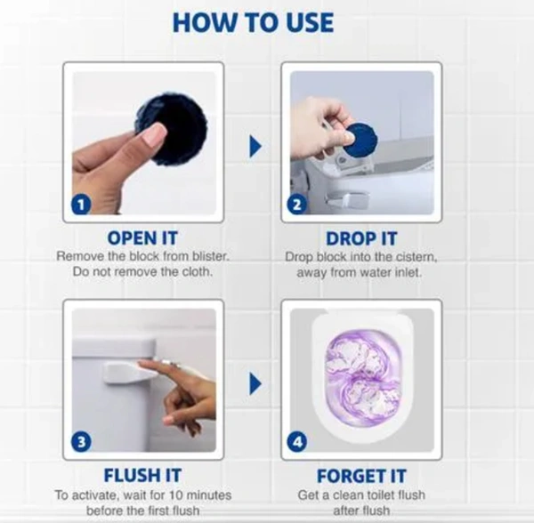 Harpic Flush Matic In-Cistern Toilet Cleaner - Lavender, 2U x 50gm