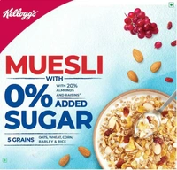 Kelloggs Muesli with 0% Added Sugar, 5 Grains - 500gm
