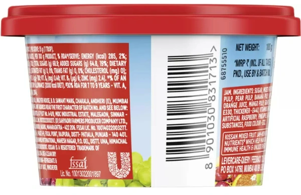 Kissan Mixed Fruit Jam 90gm Box