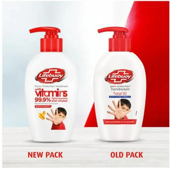 Lifebuoy Total 10 Germ Protection HandWash190 ml (With Free Refill Pouch)