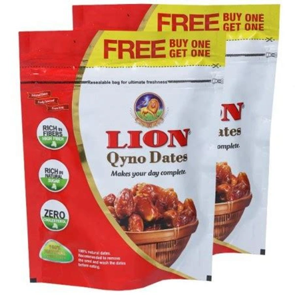Lion Dates Seeded Qyno Dates Buy 1 Get 1 250gm