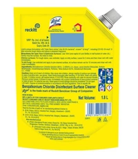 Lizol Disinfectant Surface and Floor cleaner - Citrus,  1800Refill  Pouch