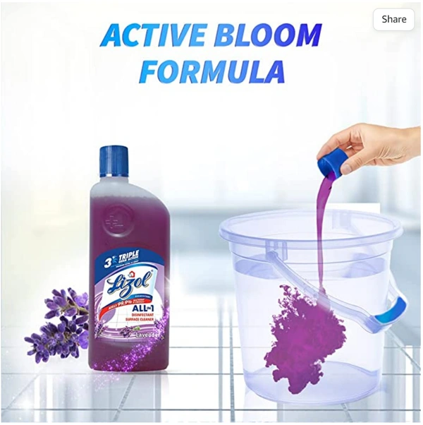 Lizol Disinfectant Surface Cleaner Lavender, 500ml bottle