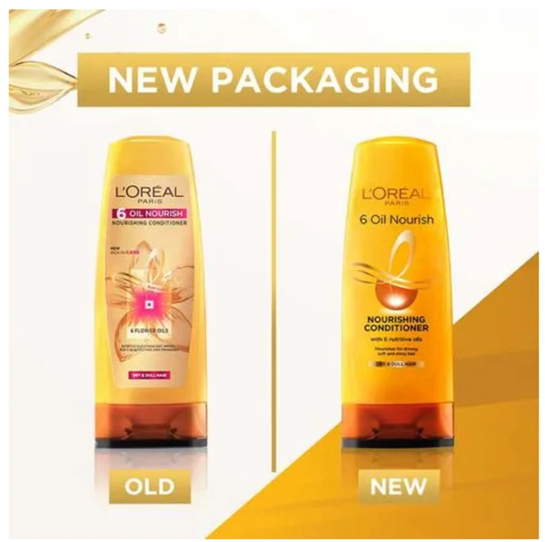LOREAL 6 Oil Nourish, Nourishing Shampoo with 6 nutritive oils, Dry & Dull Hair, 180ml