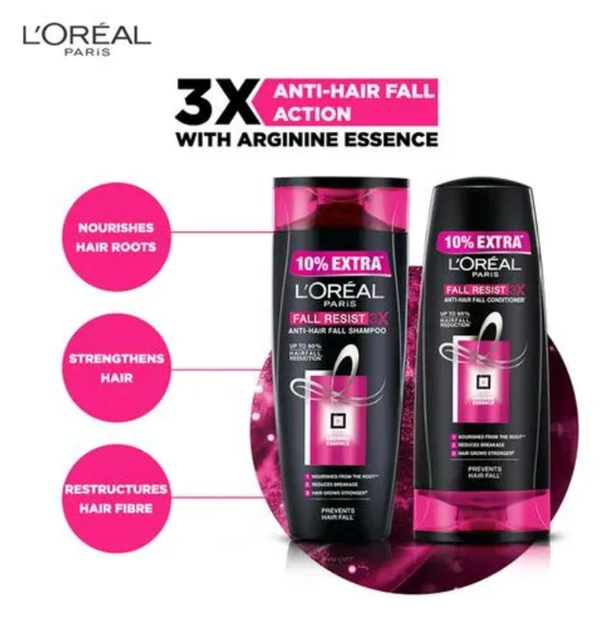 Loreal Paris Fall Resist 3X Anti-Hair Fall Shampoo 192.5ml