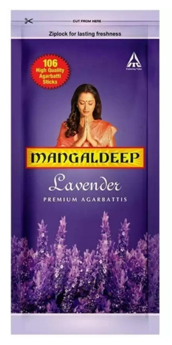 Mangaldeep French Lavender Premium Agarbattis, 106 pcs