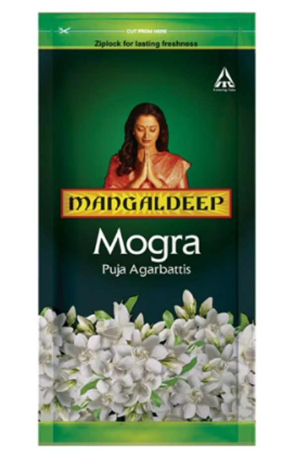 Mangaldeep Mogra Puja Agarbattis / Incense sticks - 125gm(2x62.5gm)