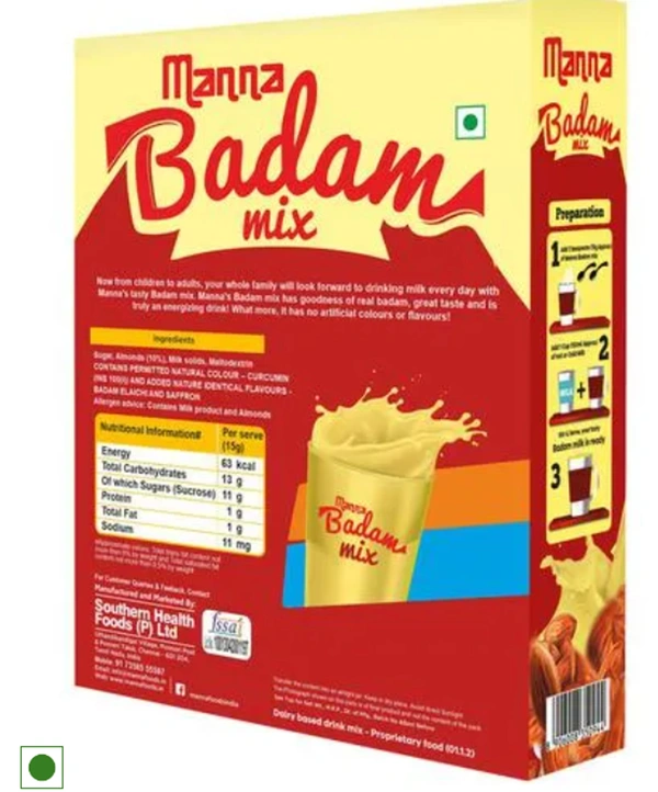 Manna Badam Mix, Almond Drink Mix 200gm