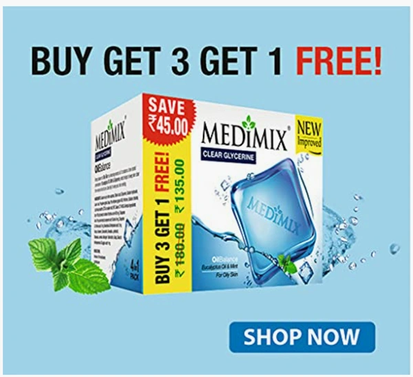 Medimix 100gm(Pack of 4) Buy 3 Get 1 Free