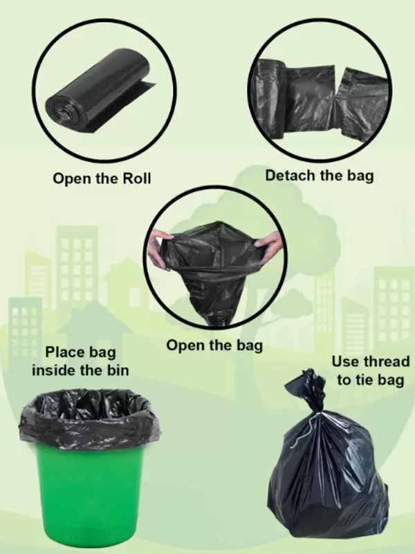 Meeku Garbage Bags - 30 , Medium 48cms x 54cms