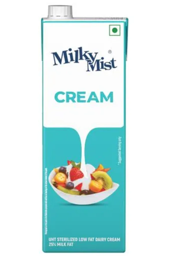 Milky Mist Cream, 25% Milk Fat, 1ltr