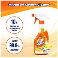 Mr. Muscle Kitchen Cleaner Spray, Lemon , 450ml