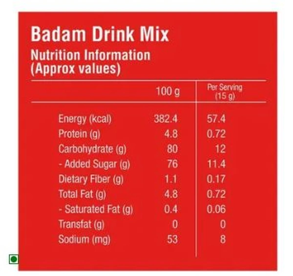 MTR Badam Drink Mix - Real Badam, Elaichi & Kesar - 200gm