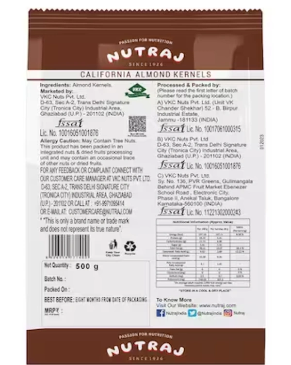 Nutraj California Almonds,500gm