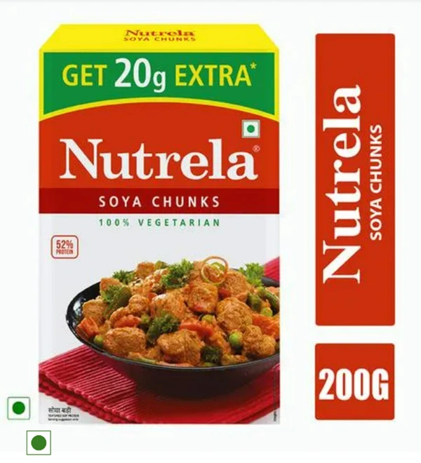 Nutrela Soya chunks 200gm Get 20gm Extra