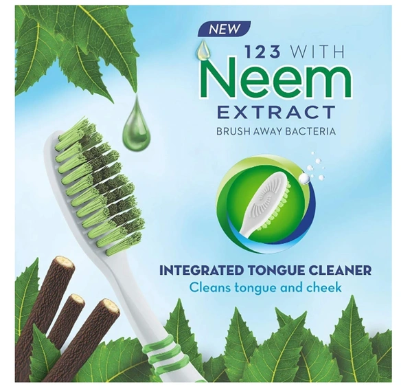 Oral B Toothbrush with Neem Extract- Medium, 1pc