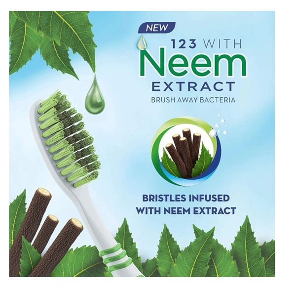 Oral B Toothbrush with Neem Extract- Medium, 1pc