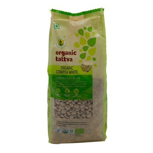 Organic Tattva Cowpea - White, 500 g Pouch