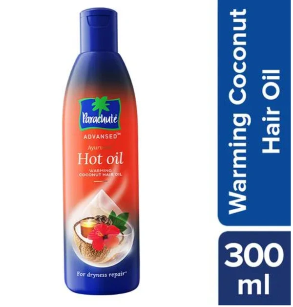 Parachute Advanced Hot Oil warming coconut hair oil for dryness repair - 300ml