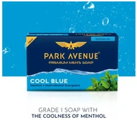 Park Avenue Premium Men's Soap Cool Blue, Menthol + Multi - Mineral Energizers 4N x 125gm