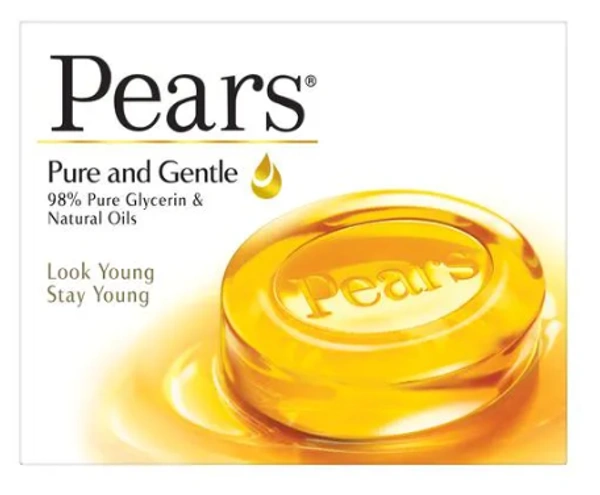 Pears Pure and Gentle, 98% Pure Glycerin & Natural Oils, 125gm
