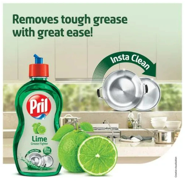 Pril Dish Wash Liquid Lime , 225ml