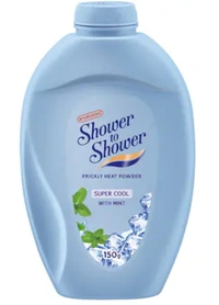 Shower To Shower, Prickly Heat Powder - Super Cool(Ayurvedic) 150gm(Free 50gm)