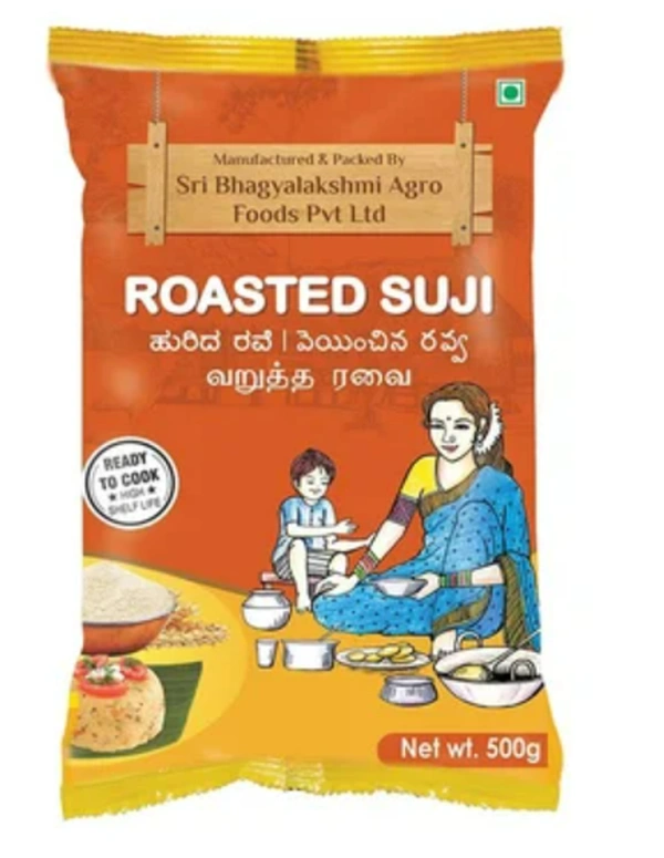 Sri Bhagyalakshmi Roasted Suji Rava - 500gm