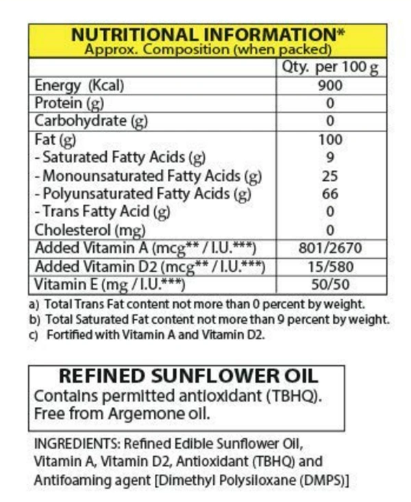 Sundrop Super Lite Advanced Oil 1L pouch
