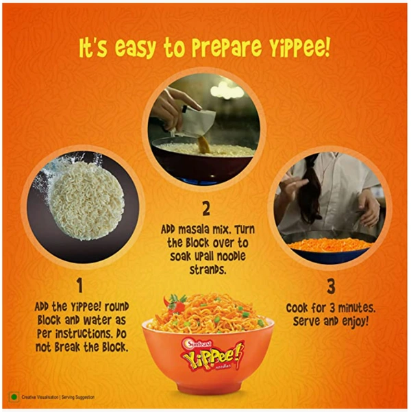 Sunfeast YiPPee! Magic Masala long Noodles Six in One  Pack 420gm