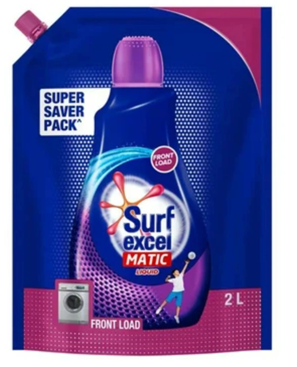 Surf Excel Matic Front Load Liquid  Detergent, Super Saver Pack 2ltr pouch
