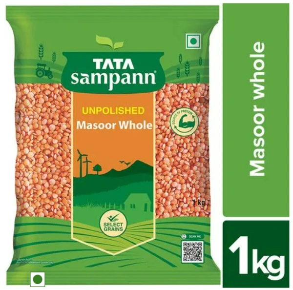 Tata Sampann Masoor Dal-Whole - 1kg