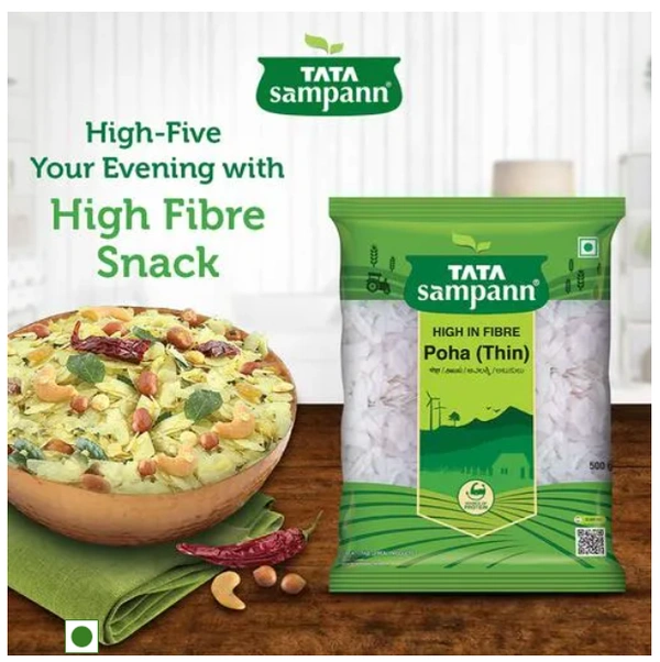 Tata Sampann Poha / Rice flakes / Avalakki, Thin - 500gm
