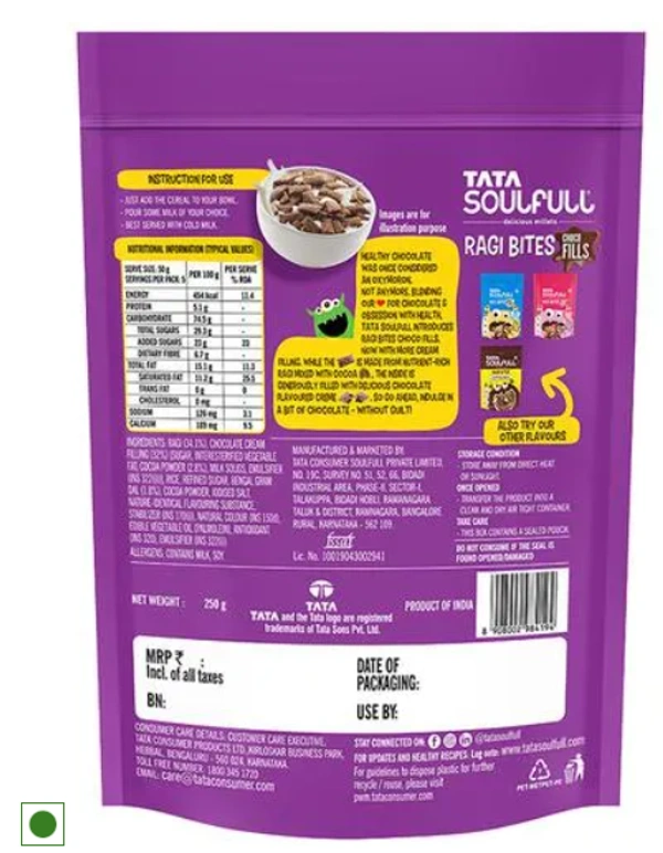 Tata Soulful Ragi Bites Choco Fills 250gm