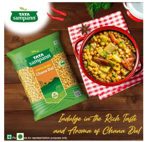 Tata Sampann Unpolished Chana Dal 1Kg Pouch