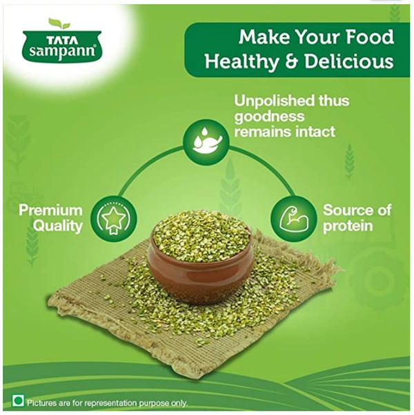 Tata Sampann Unpolished Moong Chilka 500gm