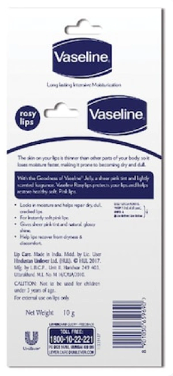 Vaseline lip care rosy lips-10gm