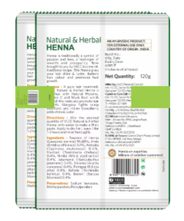 VLCC Natural & Herbal Henna 120gm (Buy One Get One)