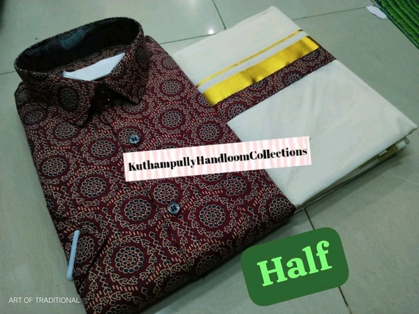 COTTON AJRAKH SHIRT + MUNDU COMBO 