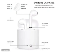 Boat Tunifi Earbuds I7s Tws 30 Ghante Thak Playback Wireless Bluetooth Headphone Airpods Ipod buds Bluetooth Headset  - White