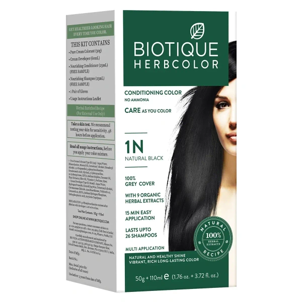 Herbcolor 1N Natural Black - Biotique
