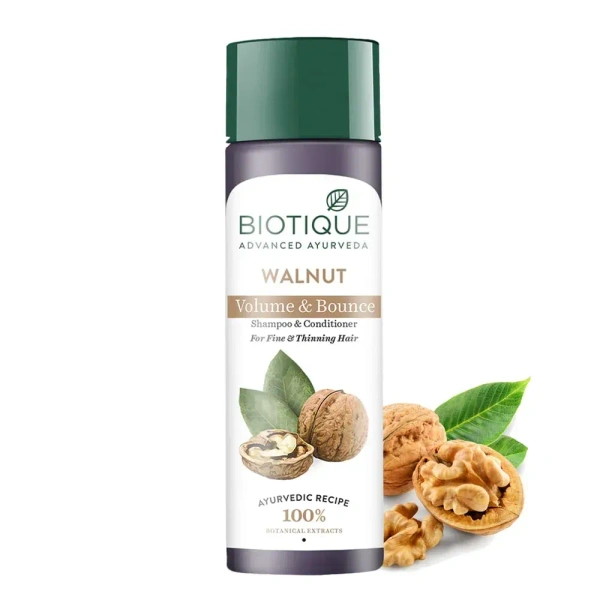 Walnut volume & bounce shampoo and conditioner- Biotique