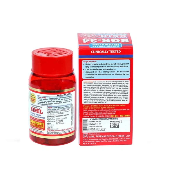 Bgr-34 Tablets - Aimil - 100 Tablet