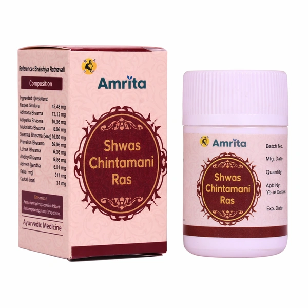 Amrita Shwas Chintamani Ras Gold Tablets 